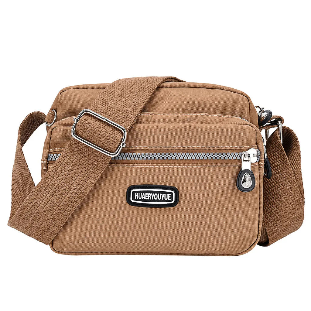 Khaki Luxury Shoulder Bag Female Women Nylon Shoulder Bag Waterproof Elegant Daily Shopping Handbag сумка женская#619P - Цвет: Khaki