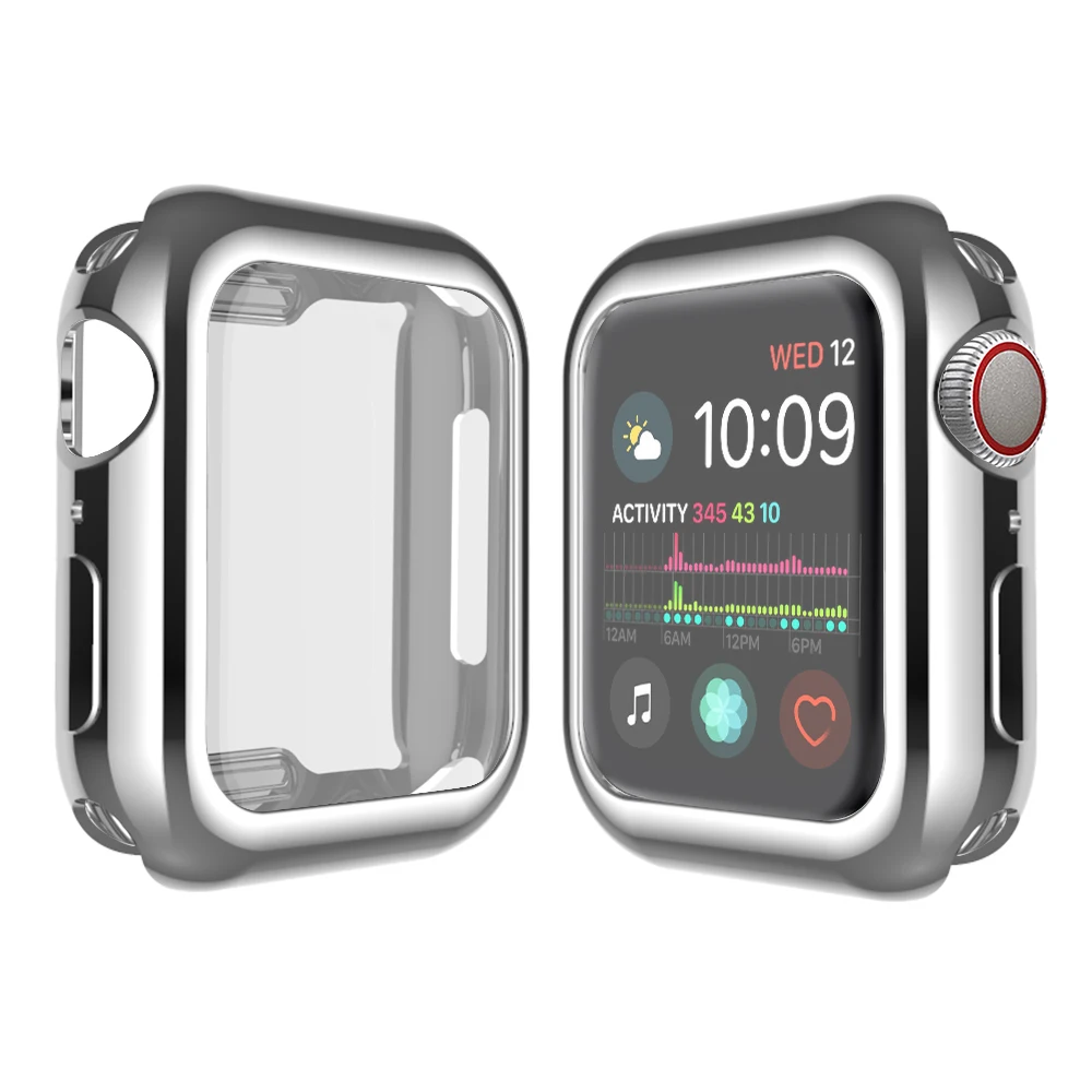 KINGBEIKE 6 цветов полный защитный чехол рамка часы Чехол для iWatch 40 мм 44 модный корпус