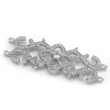 Высокое качество Jewelry аксессуары 925 пробы серебряный камень циркон 3 ряда Ленточки Цепочки и ожерелья Подвеска Разъемы SLJQ-CZ017