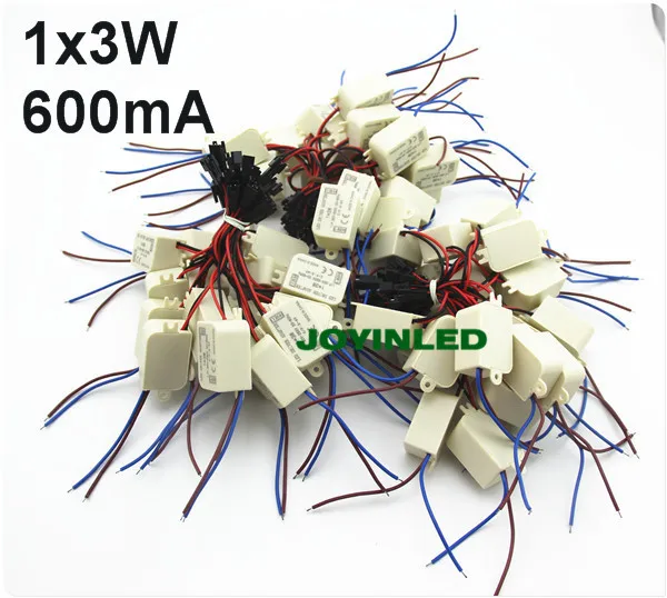 

10PCS/lot Free shipping 1x3W 600mA DC12V Led Driver 3W Power Supply For Led Ceiling Lights