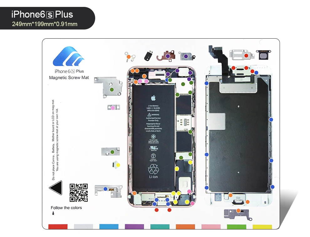 Новый профессиональный направляющий коврик для iPhone X 8 8Plus 7 7Plus 6s 6P 6 Магнитный винт
