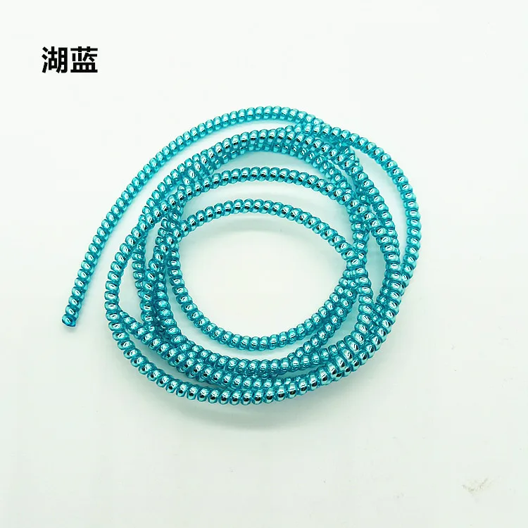 3Pcs/lot Plating Sequins 1.4M TPU spiral USB Charging cable cord protector winder for iphone 8 7 6 5 Earphone Protection | Электроника