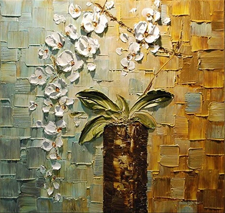 Красота жизни 100% Ручная роспись современный холст настенное Искусство Цветочные