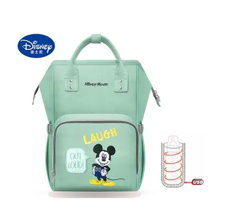 Disney большая емкость USB Водонепроницаемая сумка для подгузников ткань Оксфорд изоляционные сумки бутылочки для кормления сумка для хранения Мумия дорожный рюкзак - Цвет: picture color