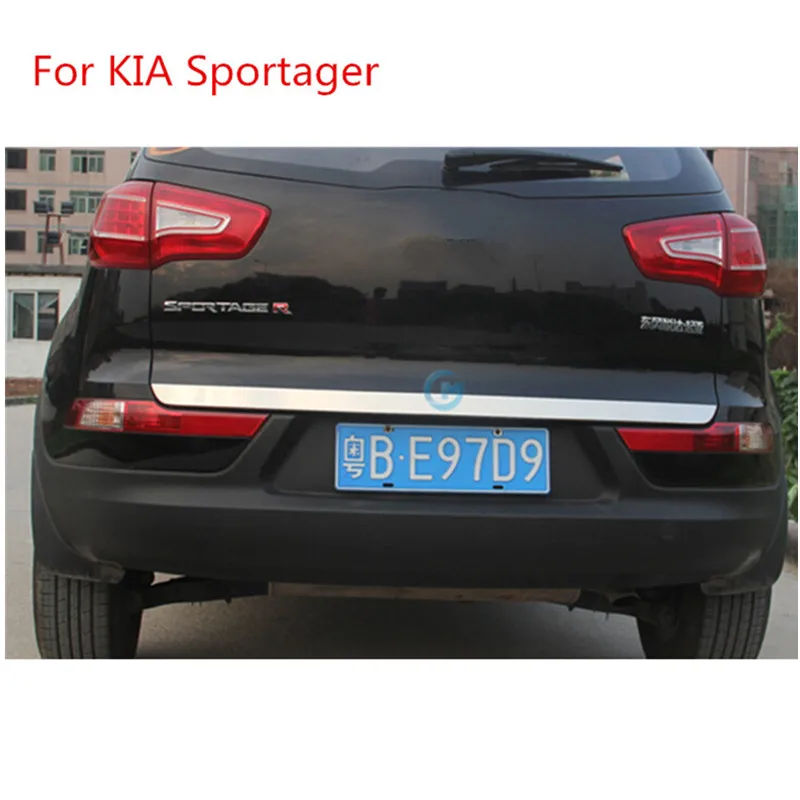 Для Kia Sportager 2011 2015 нержавеющая сталь задняя дверь Накладка для багажника подходит