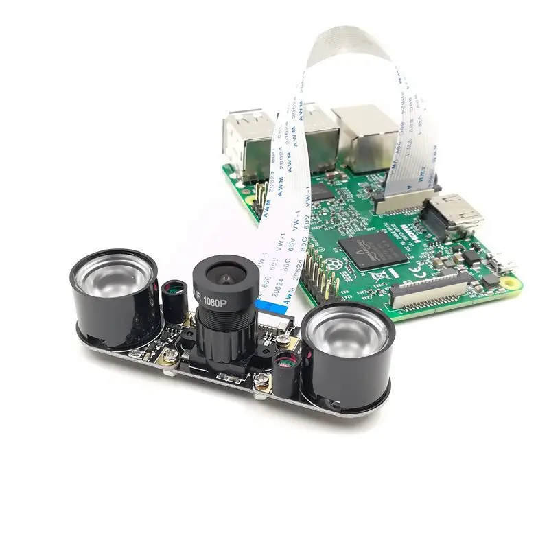 

5MP OV5647 Raspberry Pi 3 модуль камеры ночного видения + 2pcs 5W Инфракрасный светильник совместимый