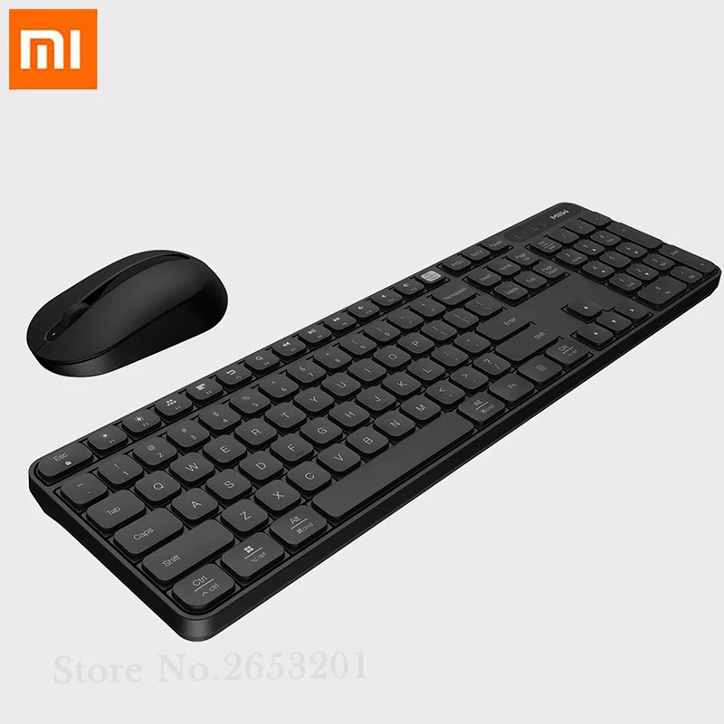 Xiaomi MIIIW Беспроводная Офисная Клавиатура и мышь комплект домашней клавиатуры Windows/Mac система с одной кнопкой переключения 104 клавиш Нескользящая клавиатура