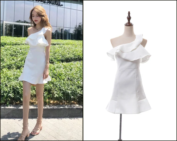 Новинка 2019 года сезон лето платье знаменитой женщины с разрезом на плечах модное