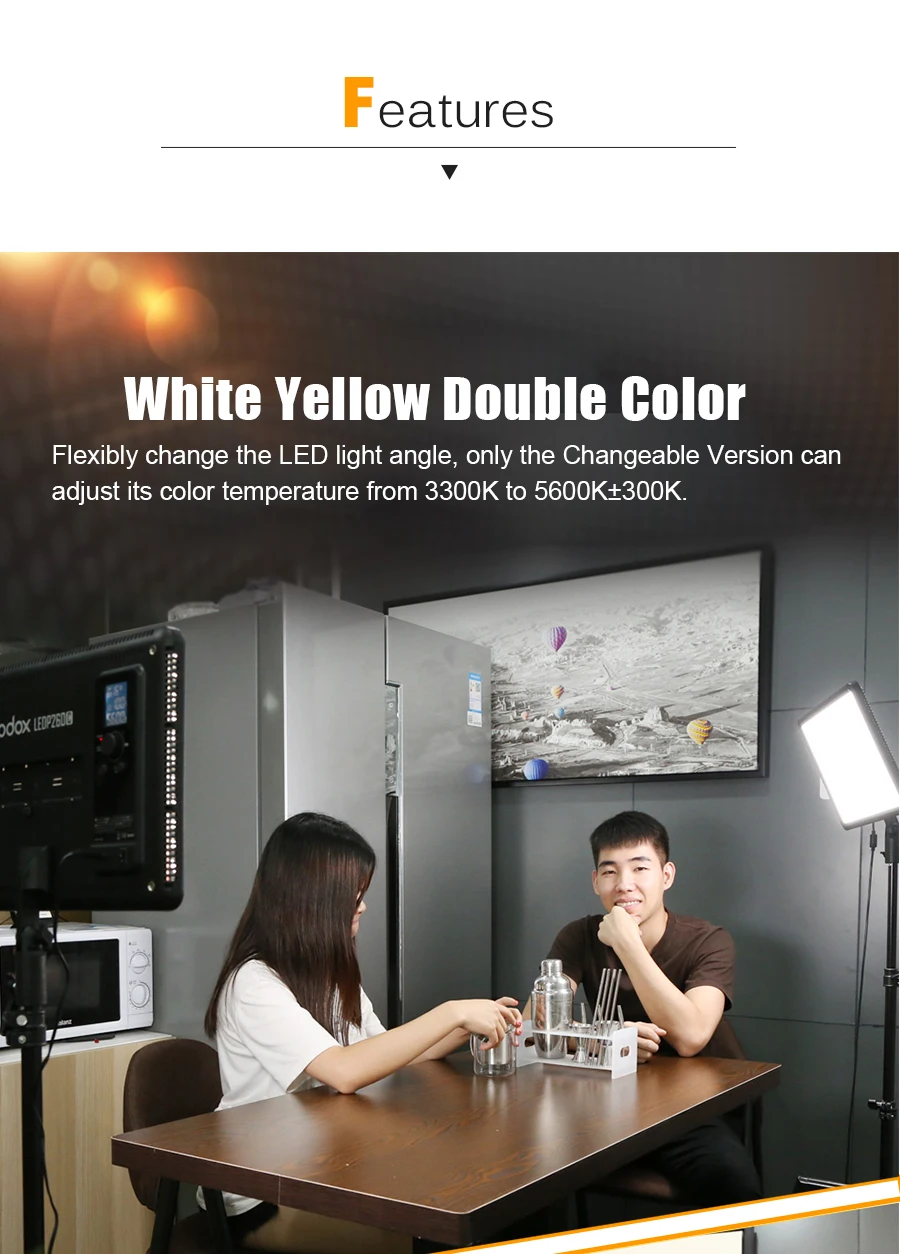 DHL, Godox светодиодный светильник, комплект, 3x светодиодный P-260C, 3300-5600 K, видео светильник+ светильник, подставка+ роликовая сумка для переноски, видео Студийный светильник s