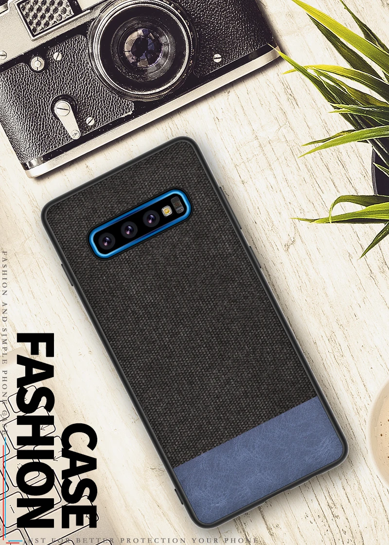Тканевые Чехлы для samsung S10 S9 S8 Plus края из ТПУ холст задняя крышка для samsung Galaxy Note 8 9 S10e S9 S8 S7 Edge чехол