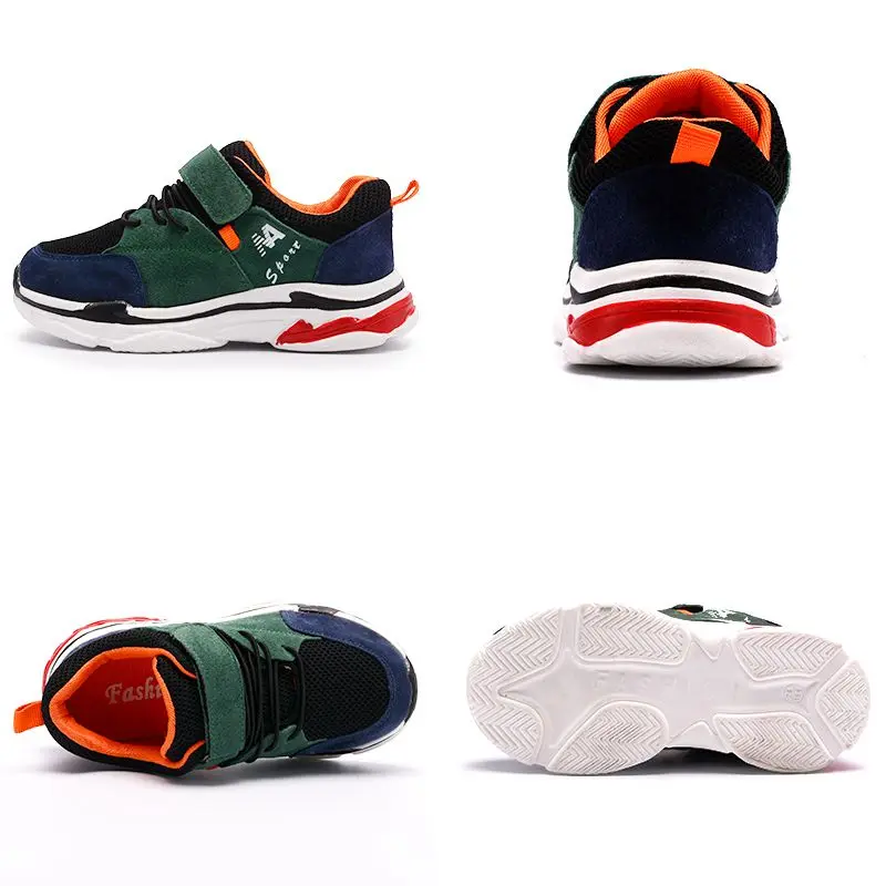 2018 новая весенне Осенняя детская обувь женские кроссовки Модные дышащие детские