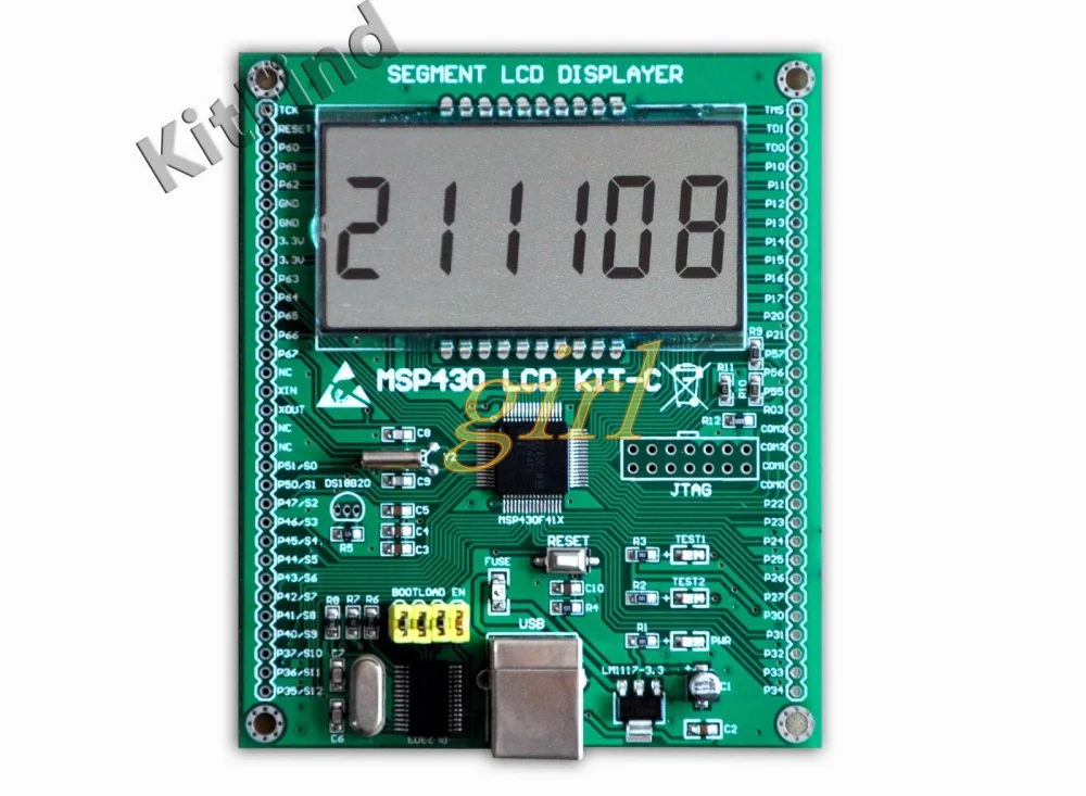 Макетная плата MSP430 430 LCD обучающая MSP430F413 сегмент жидкокристаллический не
