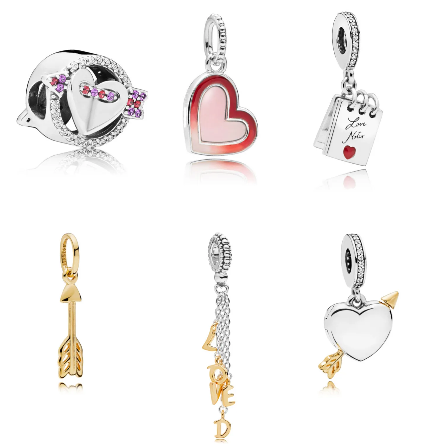 Новый тип подвесных бусин с большим отверстием на День святого Валентина