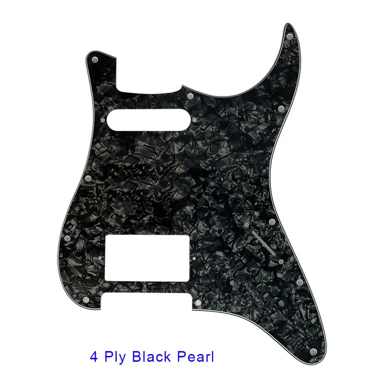 4Ply Black Pearl Электрогитара части для США \ Мехико Fd Stratocaster 11 отверстий HS PAF хамбакер гитара накладка царапина пластина - Цвет: 4Ply Black Pearl