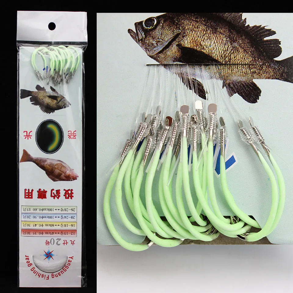 Ходить рыбы световой Рыболовный крючок 12-30 # колючей крючки Pesca Рыбная ловля