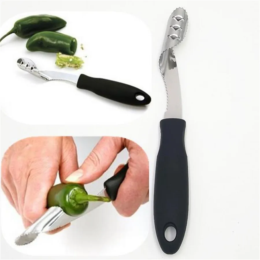 DUOLVQI нержавеющая сталь барбекю чили перец Corer Jalapeno кухонные инструменты для