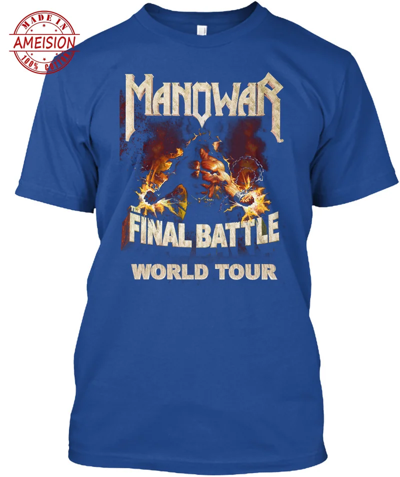 Лидер продаж Мужская футболка gembao Mano Manowar Final высококачественная черная в стиле