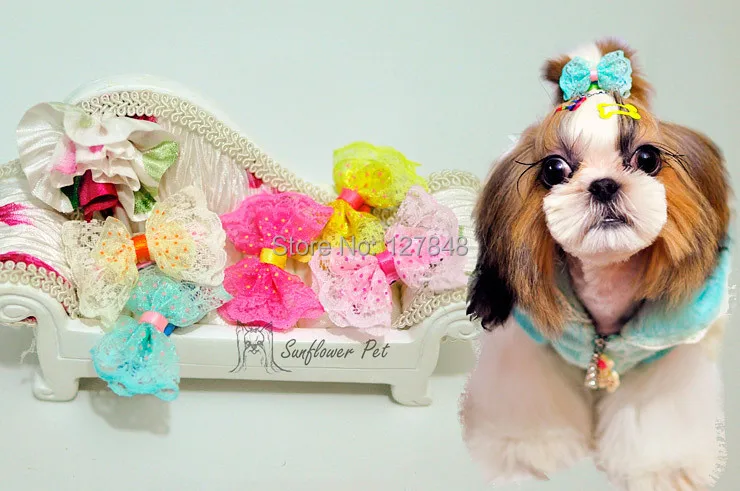 Корейские модные аксессуары для волос с бантом домашних животных женское