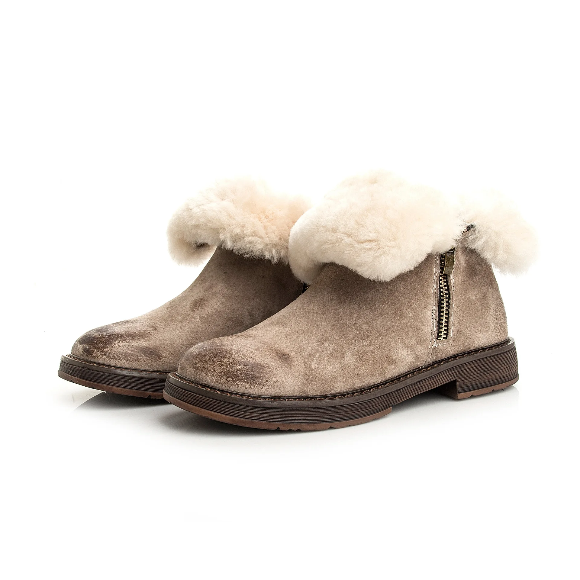 

2019 New Winter Boots Women Shoes Matte Genuine Leather Boots Women Comfort Warm Snow Boots Non-slip Flat Shoes Women Boots