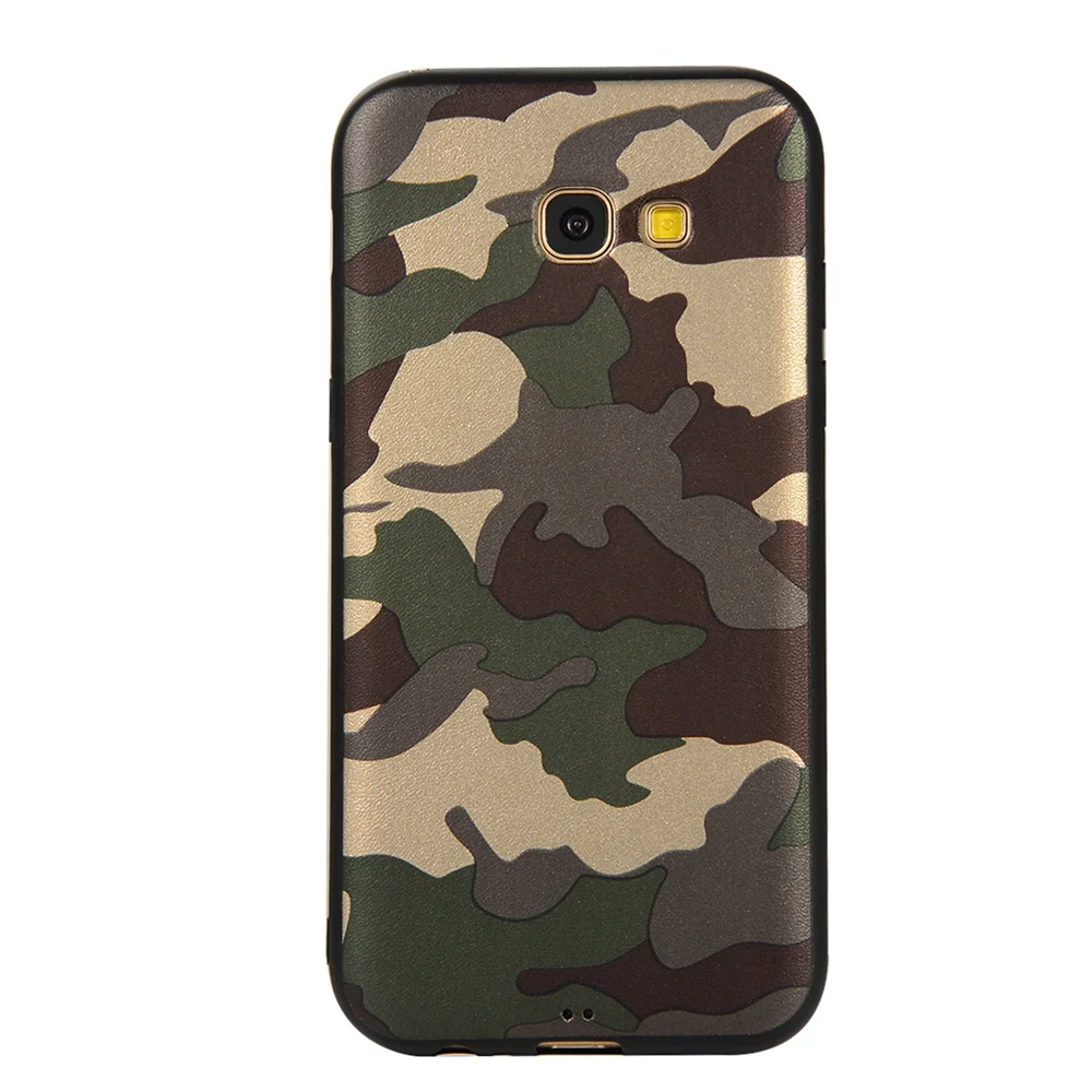 Army Camo Camouflage Case For Samsung Galaxy A3 A5 A7 2017 Soft TPU Silicone Phone Cases Back Cover S7 Edge |
