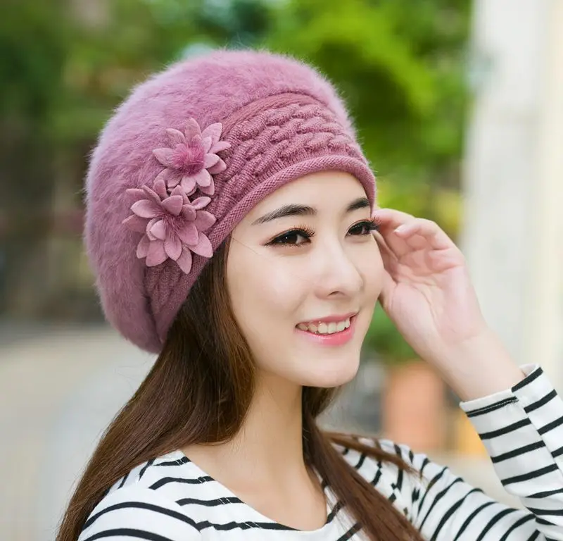 Новый дизайн распродажа теплая и милая шапка принцессы с кроликом женский зимний