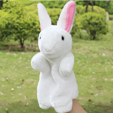 30 см кролик Рука марионетка куклы Плюшевый ребенок зоопарк животное рука
