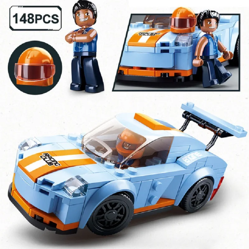 148-164 шт. комплект гоночных автомобилей Совместимость legoed Speed чемпионы ралли