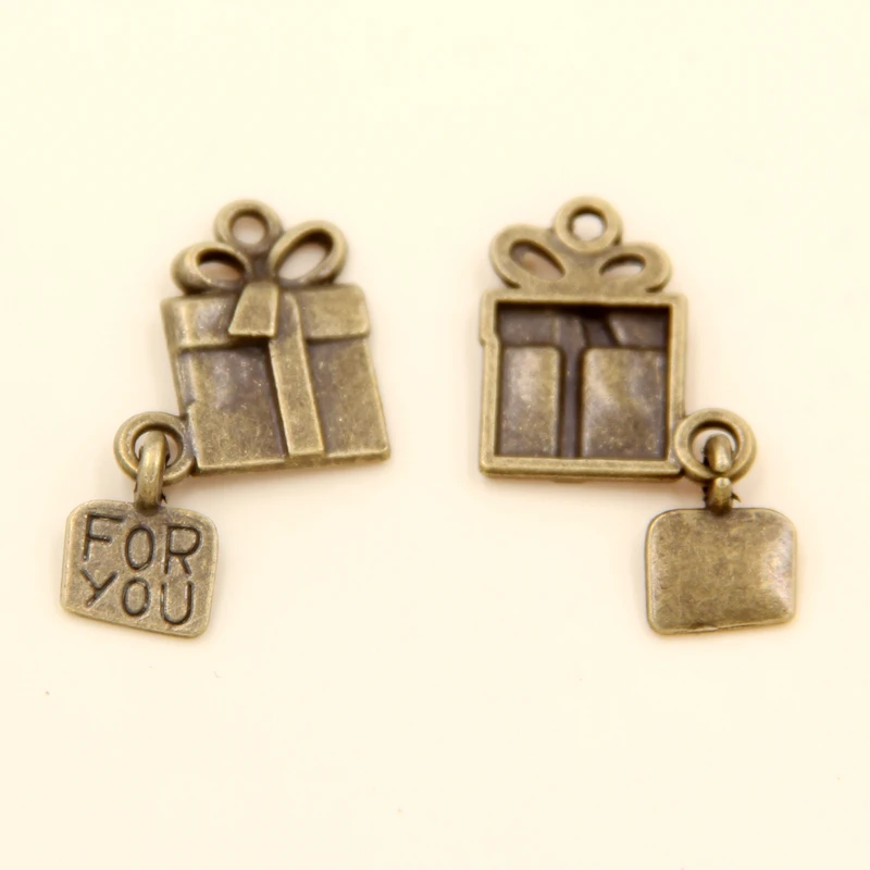 Оптовая продажа 40 шт. подвески в виде розничной коробки 11x16 мм|Шармы| |