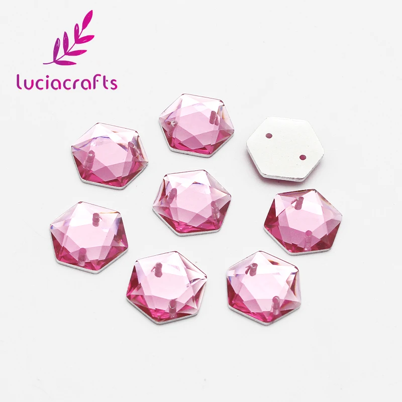 Lucia crafts 12 мм разные цвета на выбор Акриловые Плоские с оборота 2 отверстия пришивные стразы DIY Craf сумка Аксессуары для одежды 50 шт. D1406