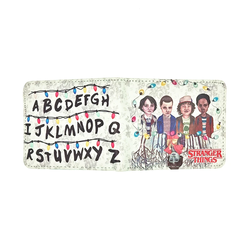 Последовательный драма странные вещи язычок молнии кошелек письма детей кошелек держатель для карт кошельки купить carteiras