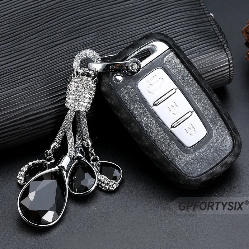 Чехол для автомобильного ключа из углеродного волокна чехол ключей Kia