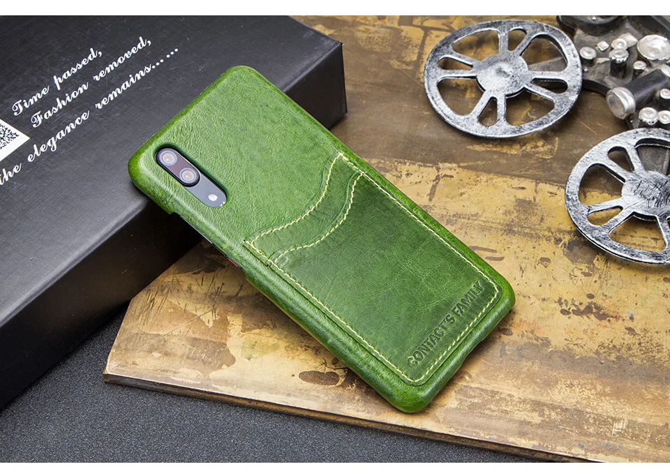 Для huawei P20 чехол, Роскошная натуральная кожа, задняя крышка для huawei P20, чехол-кошелек, защитная сумка для телефона, с отделениями для карт
