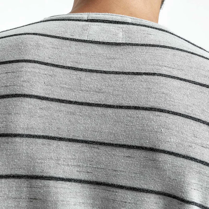 SIMWOOD 2019 Весенний Новый приталенный полосатый мужской свитер из 100% хлопка с