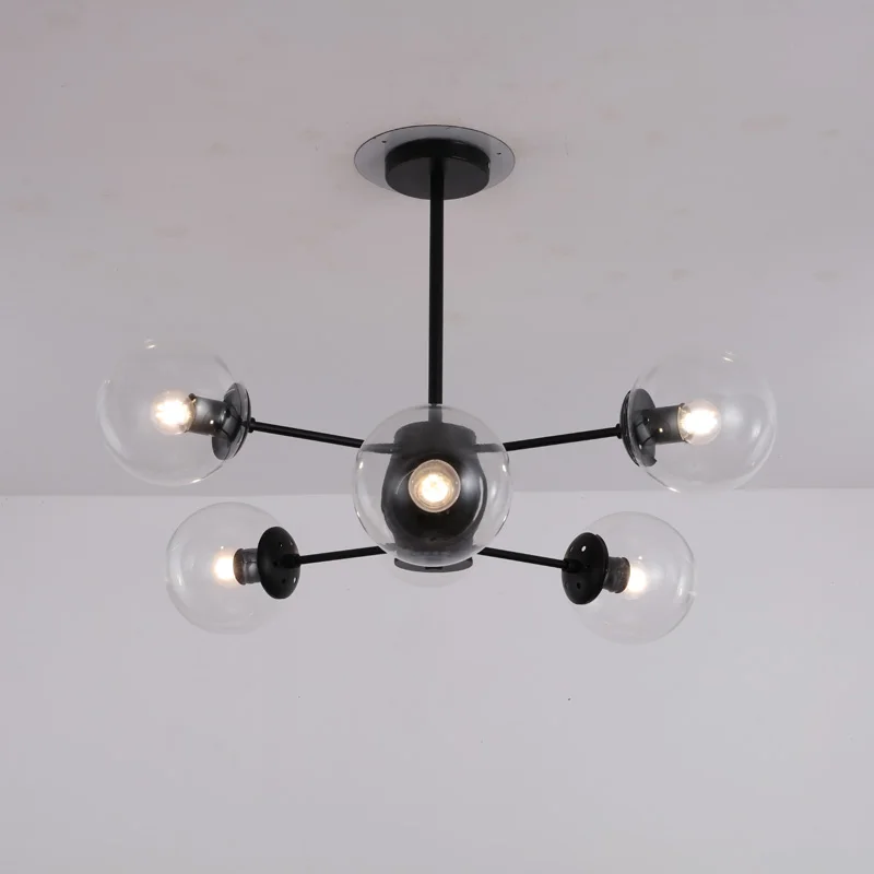 Стеклянная дизайнерская лампа современная люстра блеск декор для гостиной