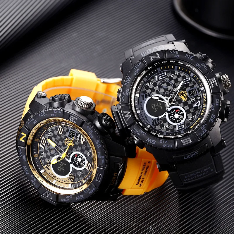 SBAO Sport Watch Men Top Brand Luxury Famous New Electronic Wristwatch LED Digital Wrist Watches For Clock Male Hour Reloges | Наручные