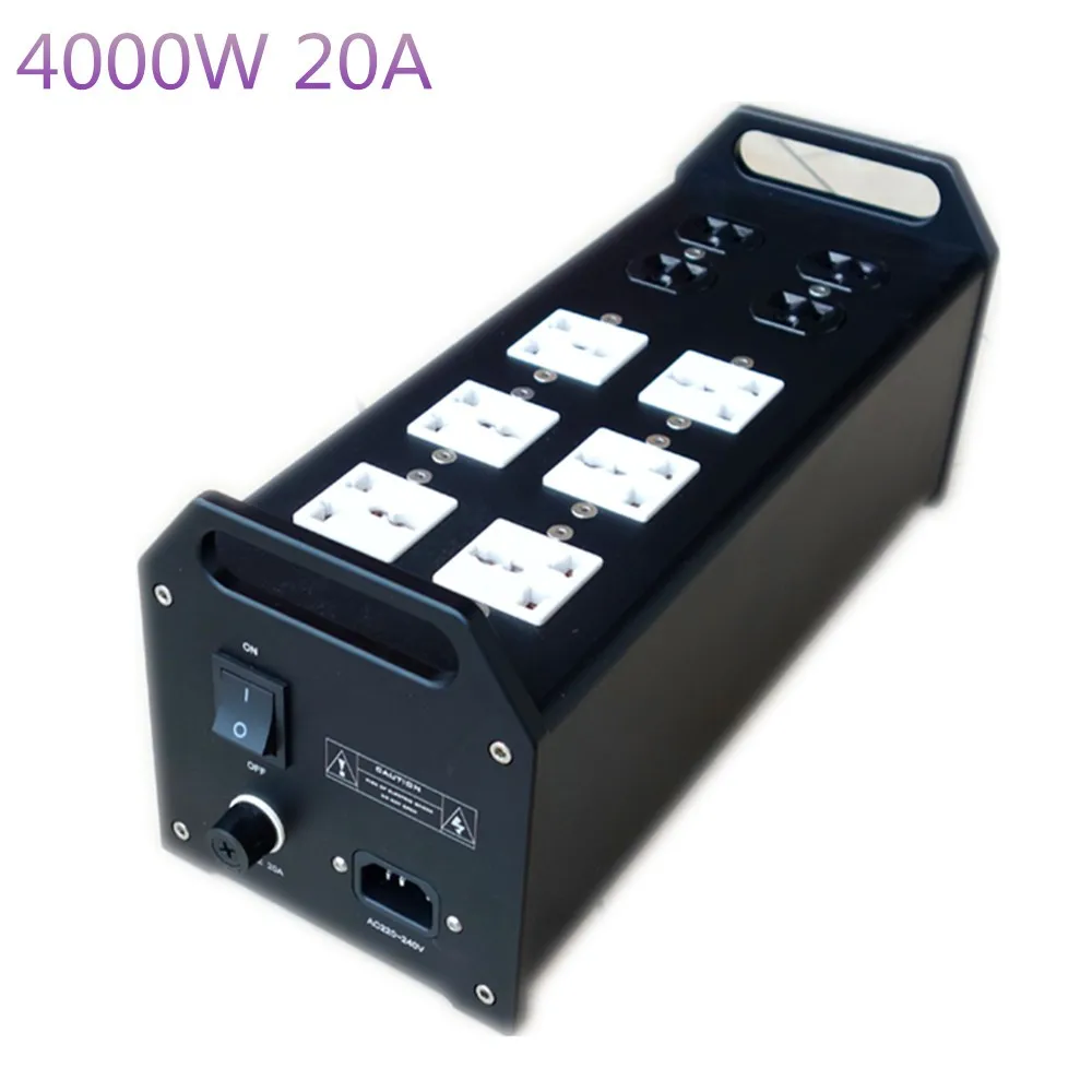 Мощный фильтр PW1 4000 Вт 20A улучшенный очиститель звука разъем переменного тока с