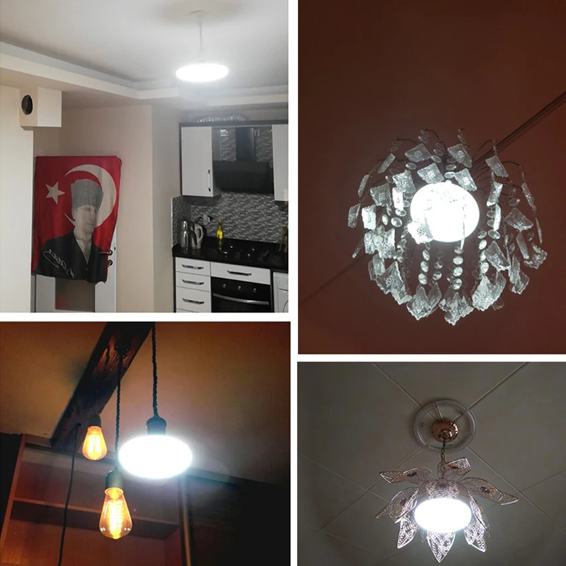 Светодиодный лампы E27 светодиодный светильник AC220V 240V 15/20/30/40/50/60W светодиодный лампы светильник Лампада светодиодный ампулы Bombillas Точечный светильник UFO арома лампы светильник Инж