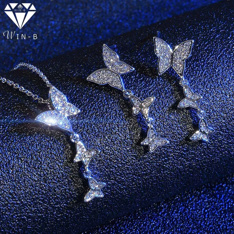 Женский ювелирный комплект из колье и серёг с фианитом|Ювелирные наборы| |