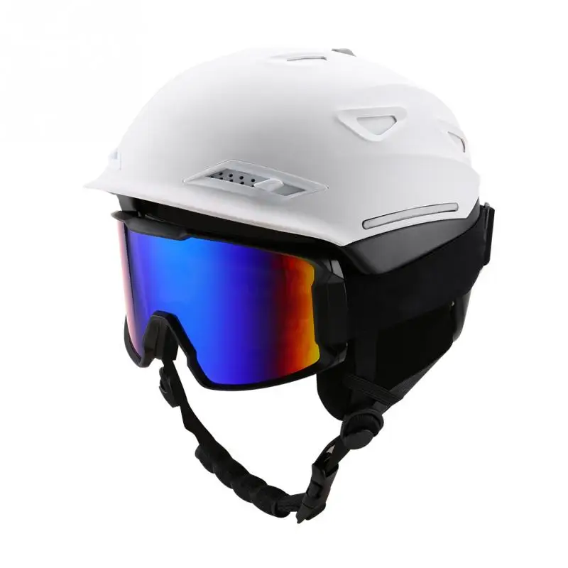 01 Ski Goggles Helmet Snow Sports Ski Snowboard Helmet Anti-fog Goggles Women Men Skiing Eyewear Glasses Protection Hat - Цвет: 01