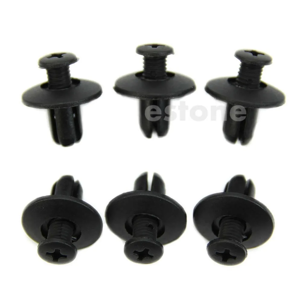 

QILEJVS New 8mm Car Hole Dia Plastic Rivets Fastener Fender Bumper Push Pin Clips 10pcs