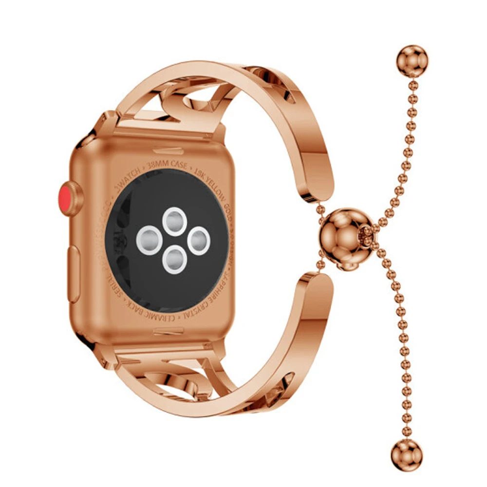 Ремешок из нержавеющей стали для Apple Watch band 44 мм 40 металлический браслет Iwatch 42 38 watch