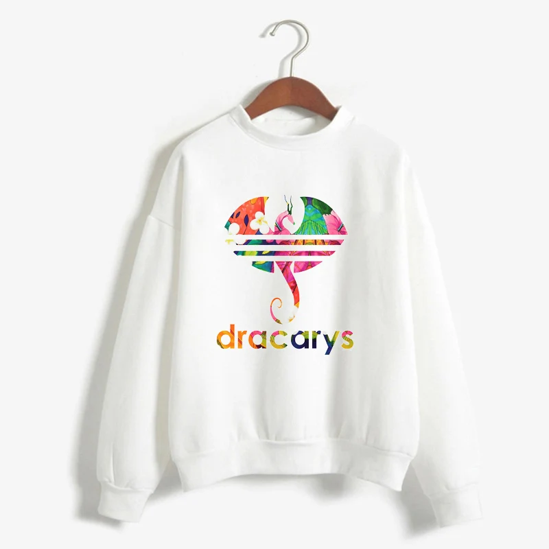 WH New Brand Dracarys Hoodies Sweatshirts Women Autumn Hip Hop korean Clothes Game of thrones Coats Plus Size kpop tumblr tops - Цвет: WH