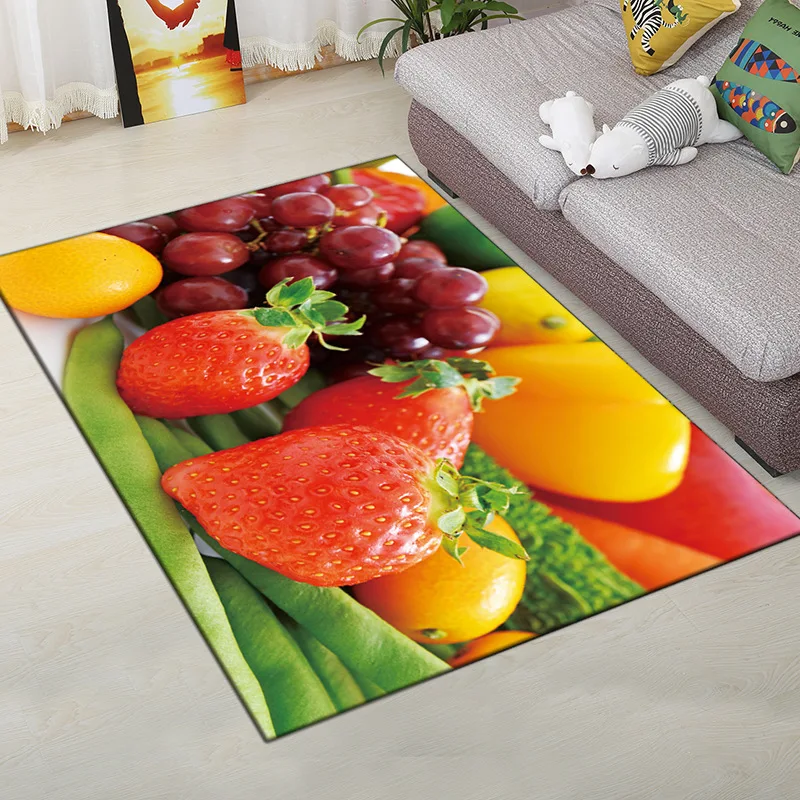 Fruit 02 Zeegle домашний декор Ковровые Коврики Нескользящие кухонные коврики 3D ковер для журнальный столик для гостиной напольные коврики впитывающие коврики для спальни - Цвет: Fruit 02