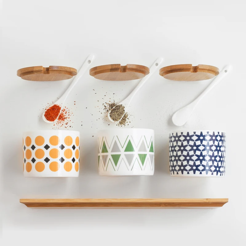Кухонные принадлежности керамическая баночка для приправ 3 шт./компл. коробка