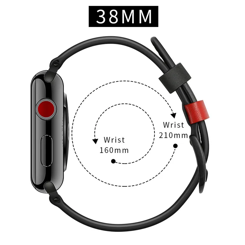 Новинка 2019 ремешок для apple watch 4 3 2 кожаный iwatch 44 мм 38 40 браслет на запястье series