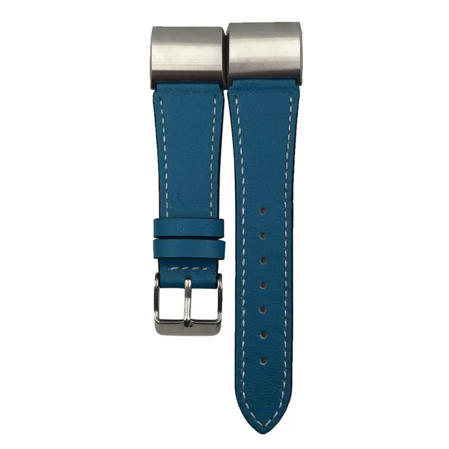 Blue Ремешок из натуральной кожи для Fitbit Charge2 Смарт браслеты сменный ремешок для часов для Smart Charge 2 Смарт-браслет - Цвет: Blue