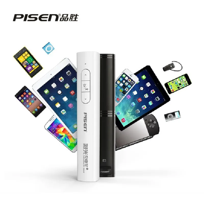 PISEN Марка 2500 мАч Power Bank 2.4 ГГц Беспроводная Лазерная Ручка С Пульт Дистанционного