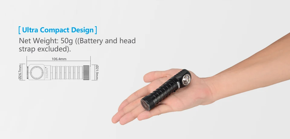 XTAR H3R USB заряжаемый Cree XP-L V6 светодиодный фонарь 1000 люмен