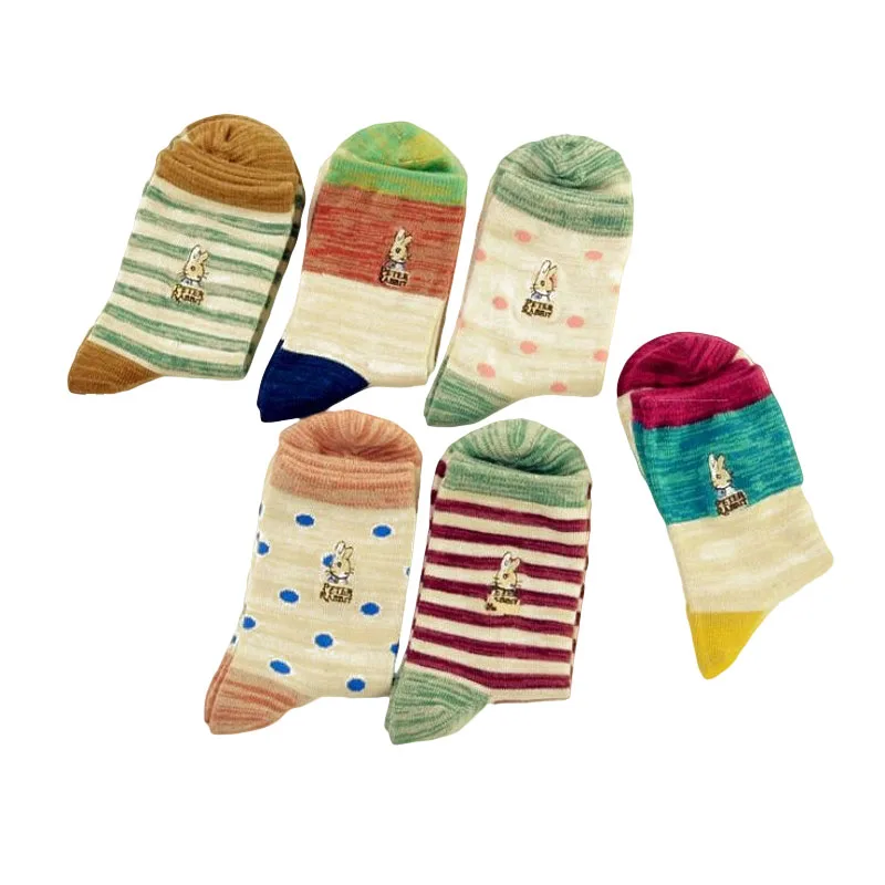 Новинка 2017 года модные носки в горошек ярких цветов партия носков полоску с