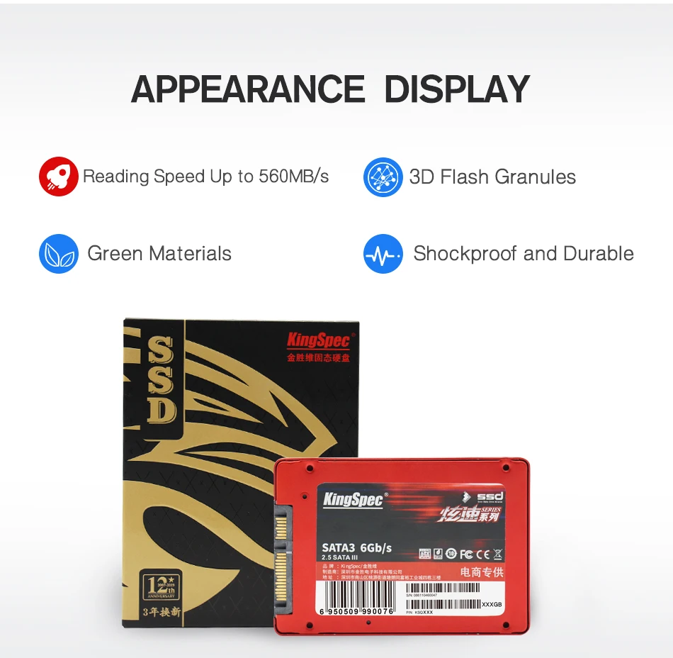 KingSpec HDD 2," SATA SSD 120 ГБ 128 Гб SSD 240 Гб SATA3 480 ГБ 960 ГБ HD Duro Disco внутренний жесткий диск для ноутбуков, планшетных компьютеров